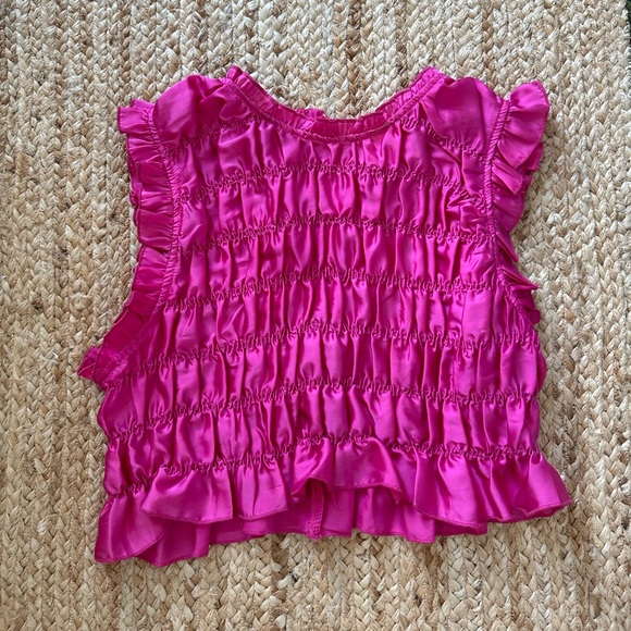 Zara Fuchsia Ruffle Tank - Picture 4 of 5